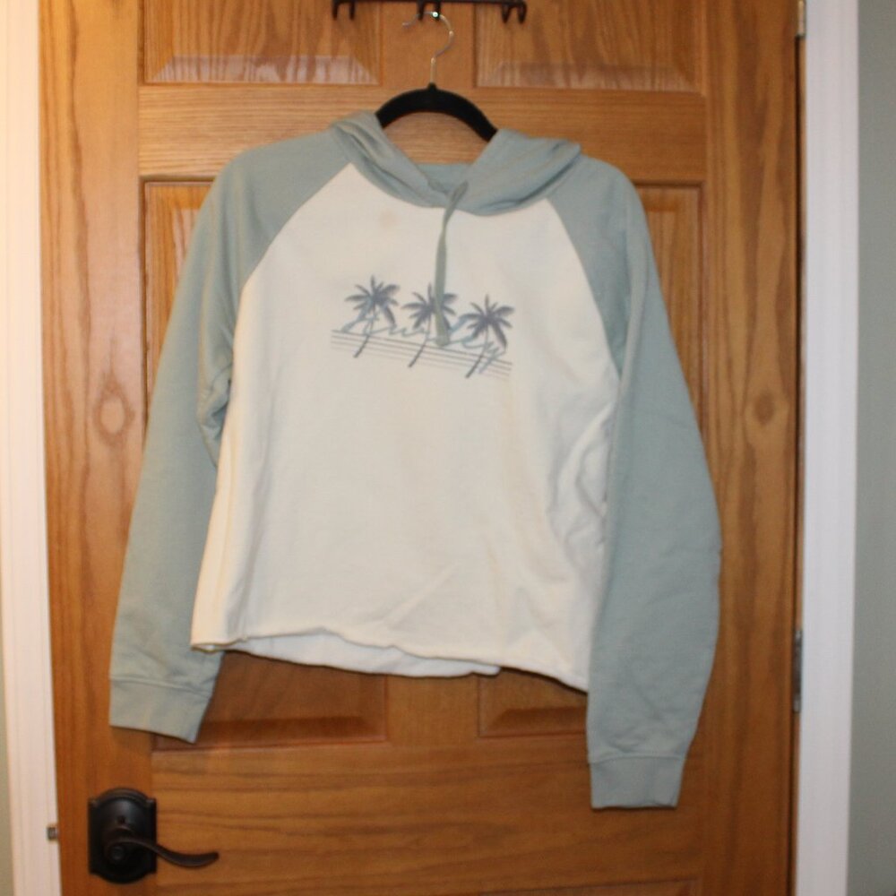 Hurley Brand Cropped Sweatshirt Hooded - Size Large